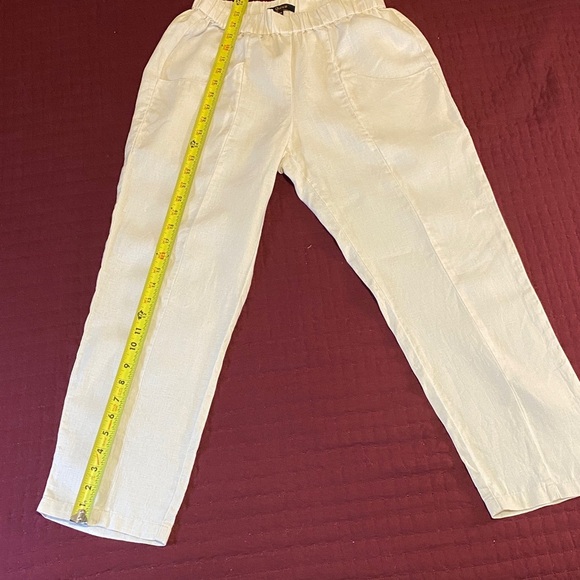 Quince 100% Linen Women's Cream Wide Leg Pants XS - Picture 3 of 7